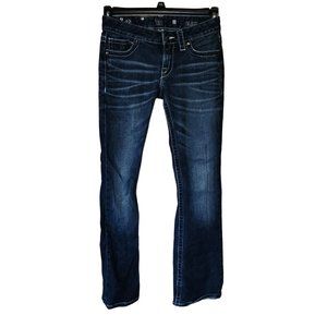 D9 District 9 Low Rise Flare Jeans flap pockets Womens size 25